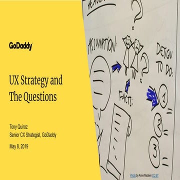 UX Strategy and The Questions; UX in AZ Meetup, May 2019