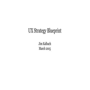 UX Strategy Blueprint