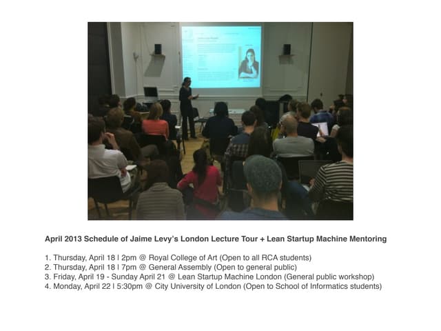 User Experience Strategy for Lean Startups & UX Designers - London Tour April...