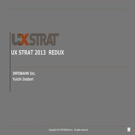 UX STRAT 2013 REDUX