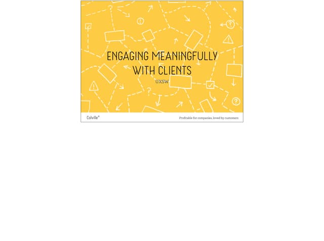 UX South West - Engaging clients meaningfully in the process of digital design