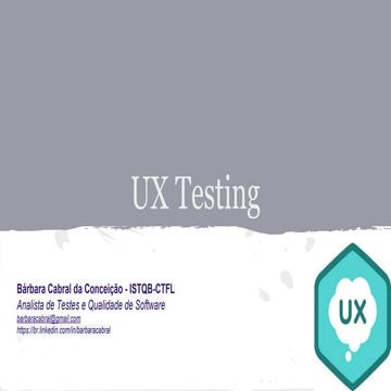 UX testing - Onde podemos contribnuir?