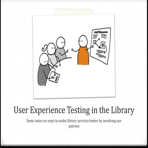UX Testing in the library - SCLA 2016