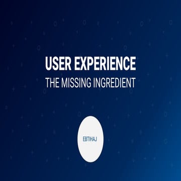 Introduction to User Experience and case studies from Pakistan