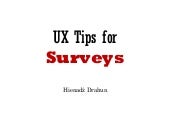UX Tips for Surveys 