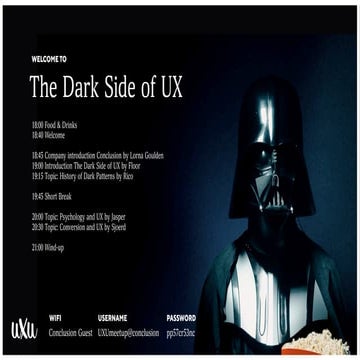UXU - The Dark Side of UX