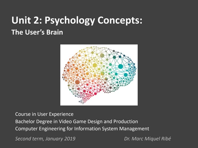User Experience 2: Psychology Concepts