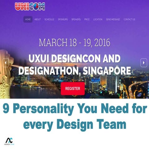 9 personality you need for every design UX & UI team | PPT
