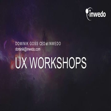 UX and UI Workshops - User Journey