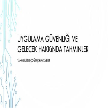 Web Uygulama Güvenliği ve Kariyer