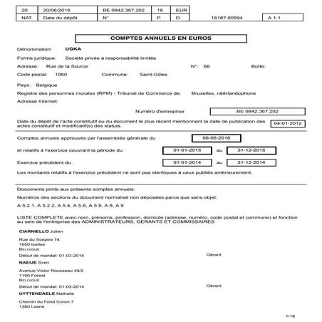 UYTTENDAELE, GÉRARD, KENNES ET ASSOCIÉS: les chiffres