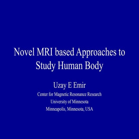 High Field MRS of Human Brain UZay Emir ISMRM sunrise 2012