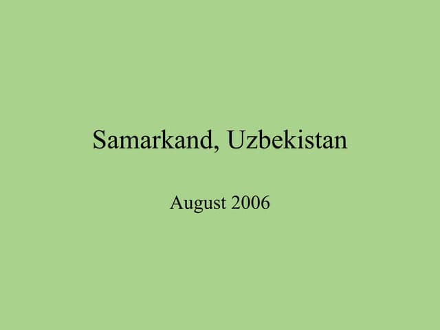 Samarkand, Uzbekistan