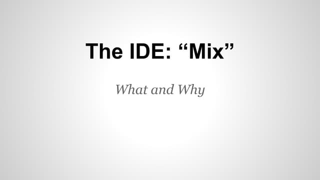 The Ethereum ÐApp IDE: Mix