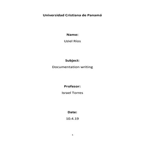 Uziel rios redaccion de documentacion important