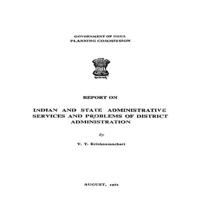 V. T. krishnamachari committee(1962)