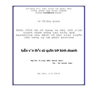 Phân tích khách hàng và đối thủ cạn...