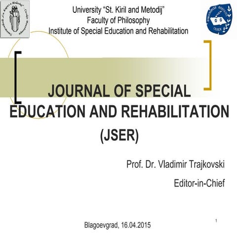 Journal of Special Education and Rehabilitation prikaz vo Blagoevgrad