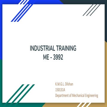 Industrial Training Report