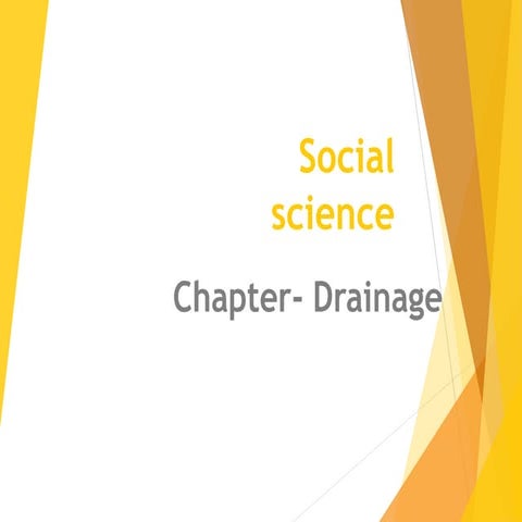 Chapter : DRAINAGE