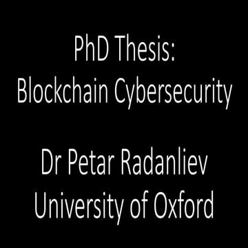PhD Thesis - Dr Petar Radanliev