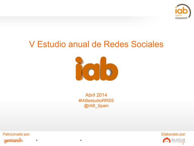 V Estudio anual de Redes Sociales (versión reducida)