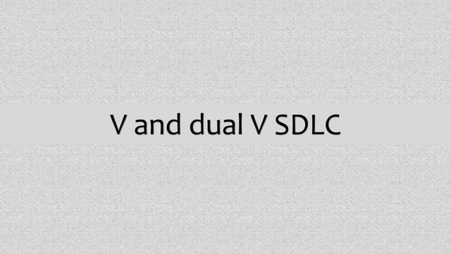 V Model and W Model