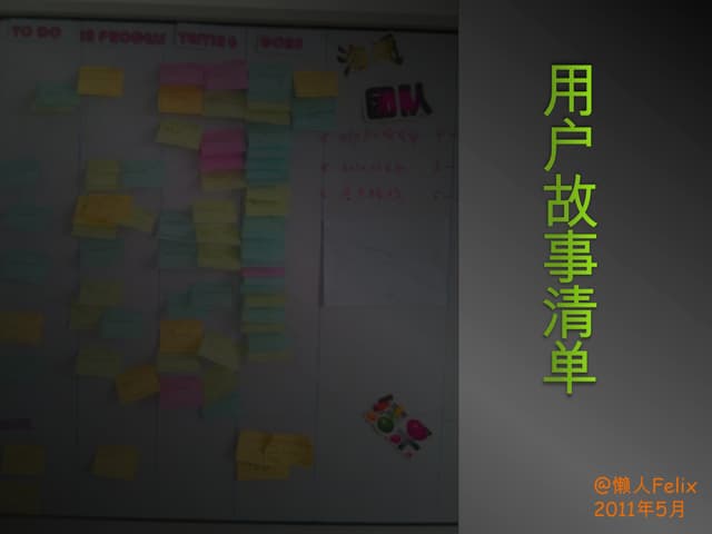 用户故事清单