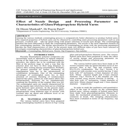 Effect of Nozzle Design and Processing Parameter on Characteristics of Glass/...