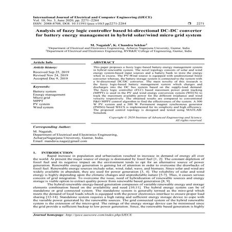 Analysis of fuzzy logic controller based bi-directional DC-DC converter for b...
