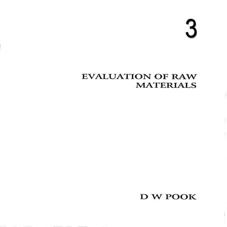 V1 s3   raw materials evaluation