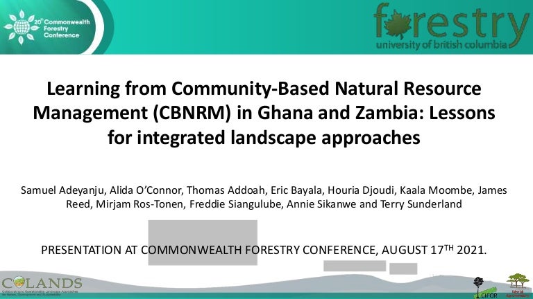 thumbnail of  Learning from Community-Based Natural Resource Management (CBNRM) in Ghana and Zambia: Lessons for integrated landscape approaches