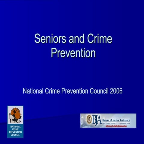 Seniors And Crime Prevention