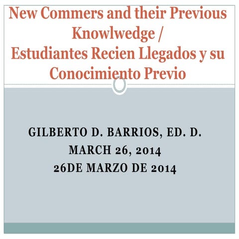 ESTUDIANTES BINACIONALES Y SUS APRENDIZAJES PREVIOS