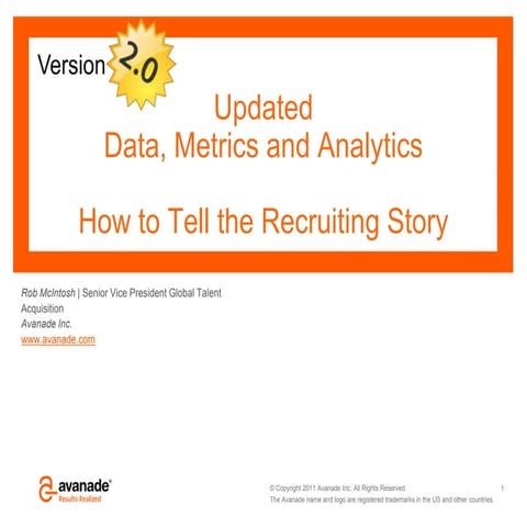V2.0 updated metrics and analytics how to tell the recruiting story