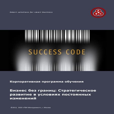 Программа  бизнес без границ Стратегическое развитие