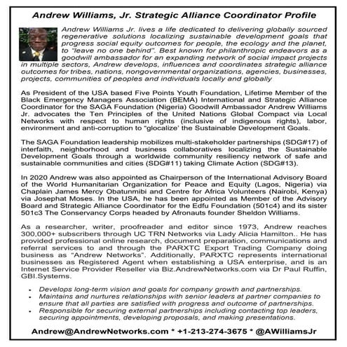 Andrew Williams Jr LinkedIn Profile v20200625 | PDF