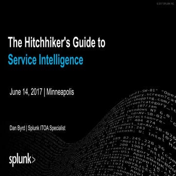 The Hitchhikers Guide to Service Intelligence 
