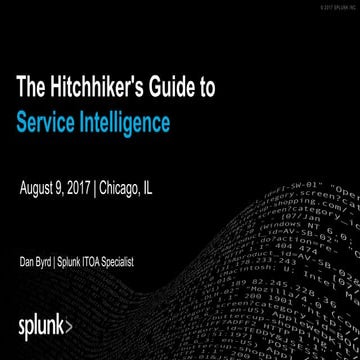 Splunk workshop-Service Intelligence