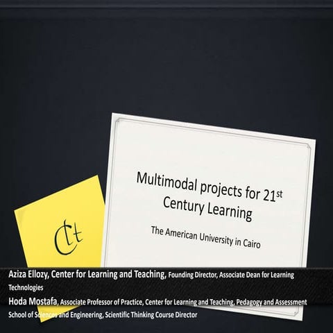 Amical 2013 wksp multimodal projects for 21st century learning