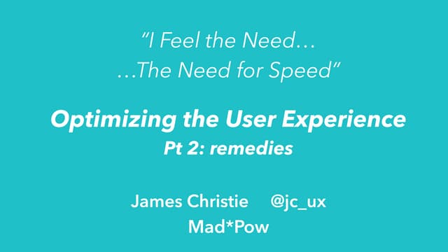 Optimizing for a faster user experience Pt 2: How-to.