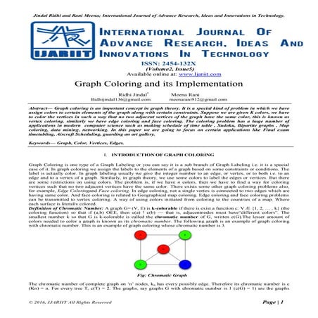 Graph Coloring and Its Implementation