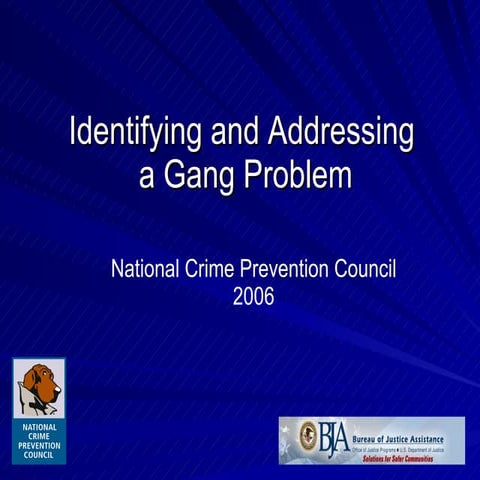 Identifying And Addressing A Gang Problem