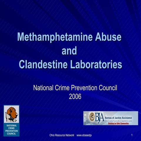 Methamphetamine Abuse And Clandestine Laboratories