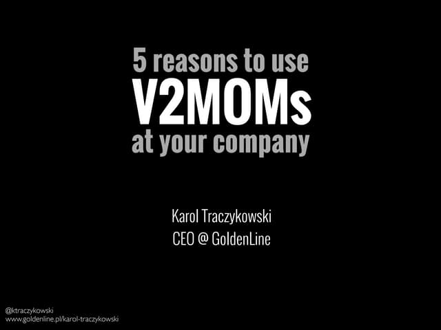 5 reasons to use v2mom at your company