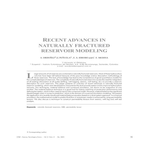 naturally fractured reservoirs reservoir managment