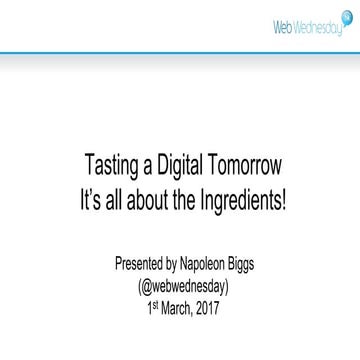 Tasting a Digital Tomorrow - Talk on Social Commerce