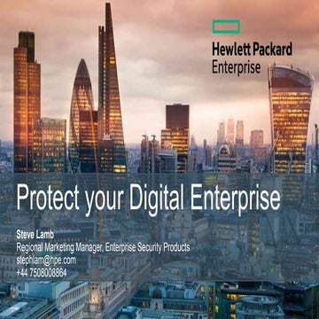 HPE Security Keynote from Istanbul 20th Jan 2016