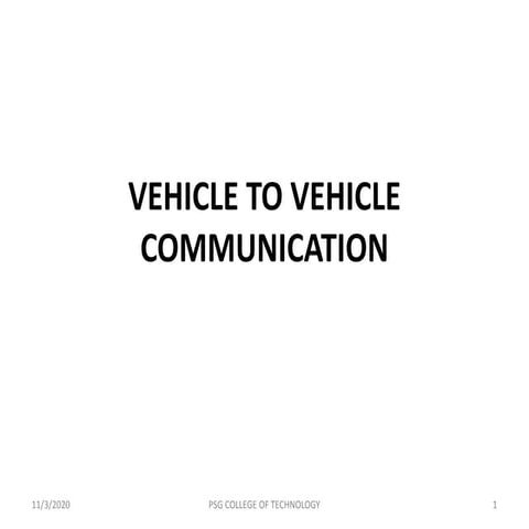 Vehicle to vehicle communication