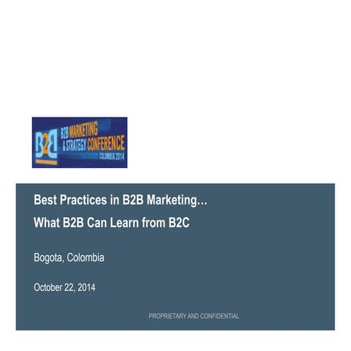 Best Practices in B2B Marketing